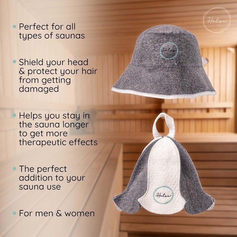 Halsa Sauna Hat, Natural Wool Sauna Cap for Men and Women, Eco-Friendly Insulating Headgear for Spa, Steam Room, Banya, Bathhouse, Comfortable, Breathable, Handmade, One Size Fits All - Image 4